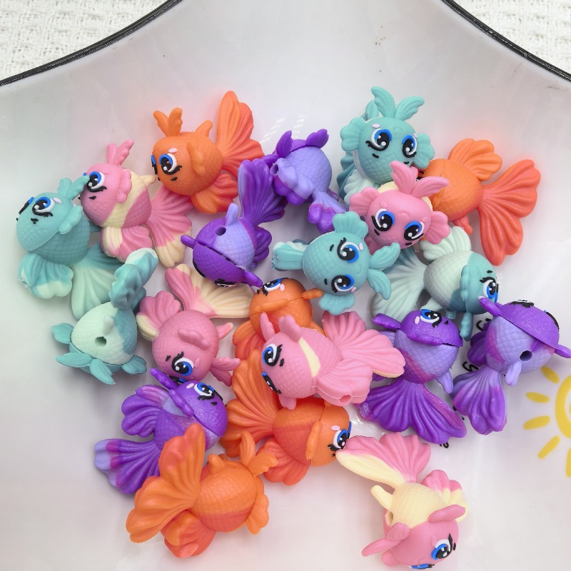 Jewelry Making Education - 20 adet 3D silikon boncuk gıda