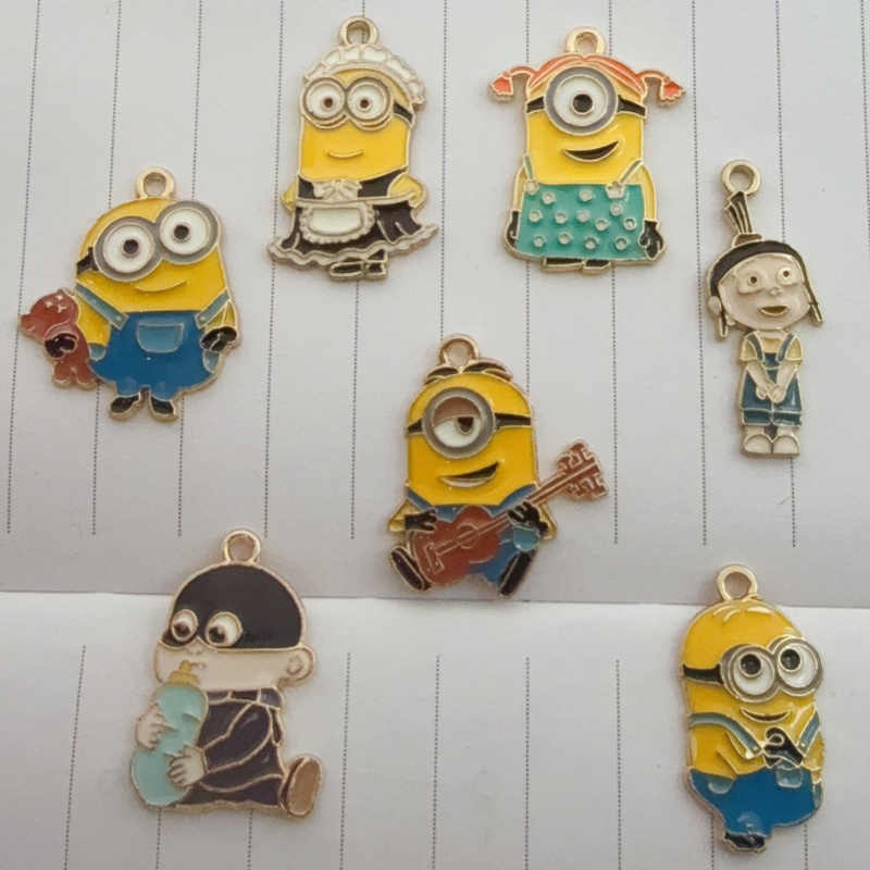 Jewelry Making Party - 10 adet alaşımlı damla yağlı karikatür