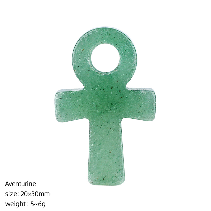 Jewelry Making Michaels - Yeşil Aventurin Ankh Çapraz Kolye Yaşam