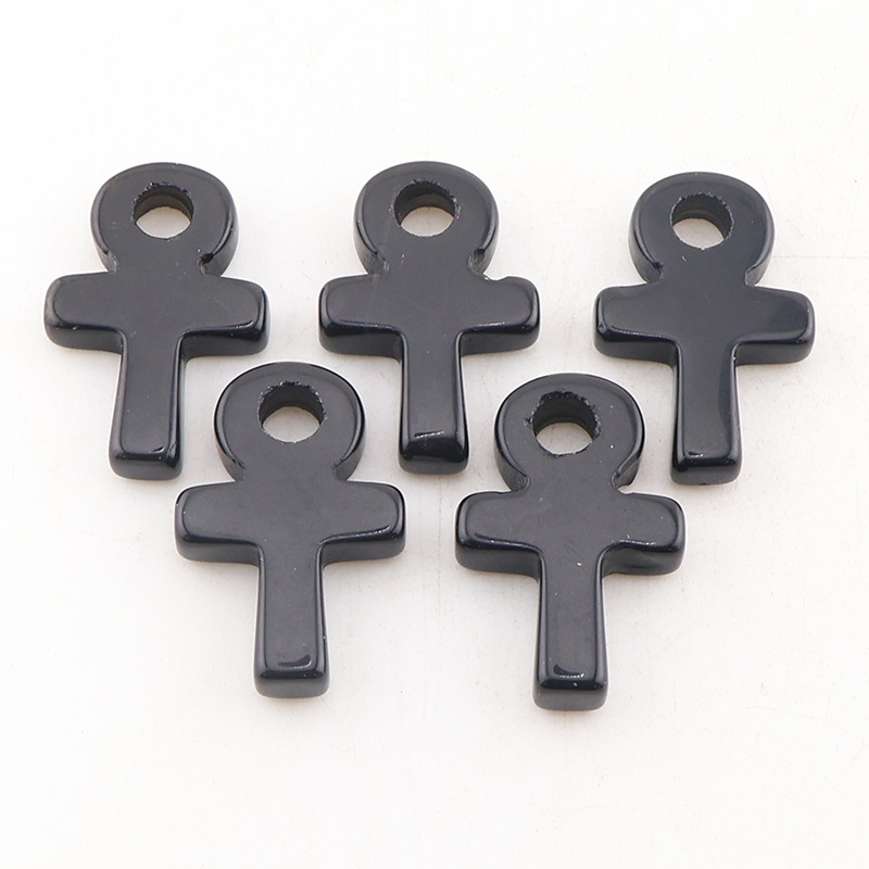 Jewelry Making Michaels - Obsidyen Ankh Haç Kolye Yaşam Sembolü