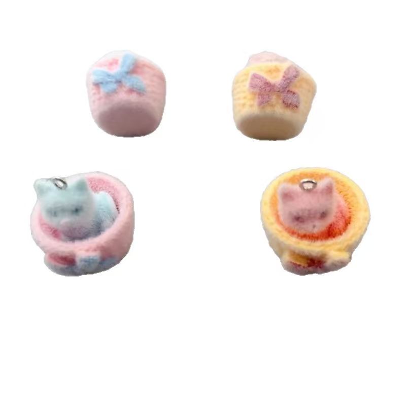 4 adet 3D peluş reçine kedi ko - Jewelry Making Party incelemesi ve fiyatı