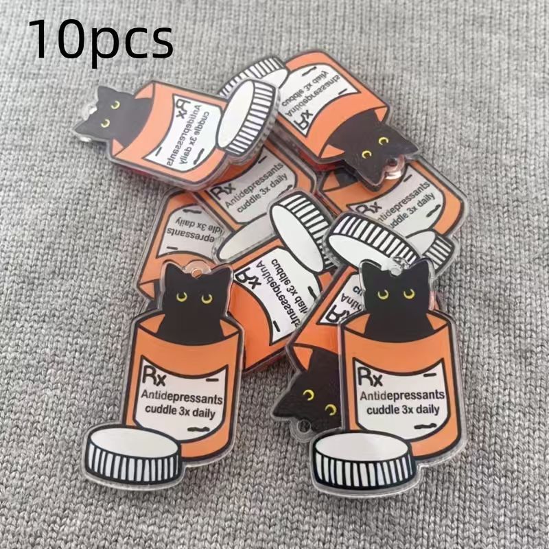 10 adet akrilik ilaç kedi koly - Jewelry Making Party incelemesi ve fiyatı