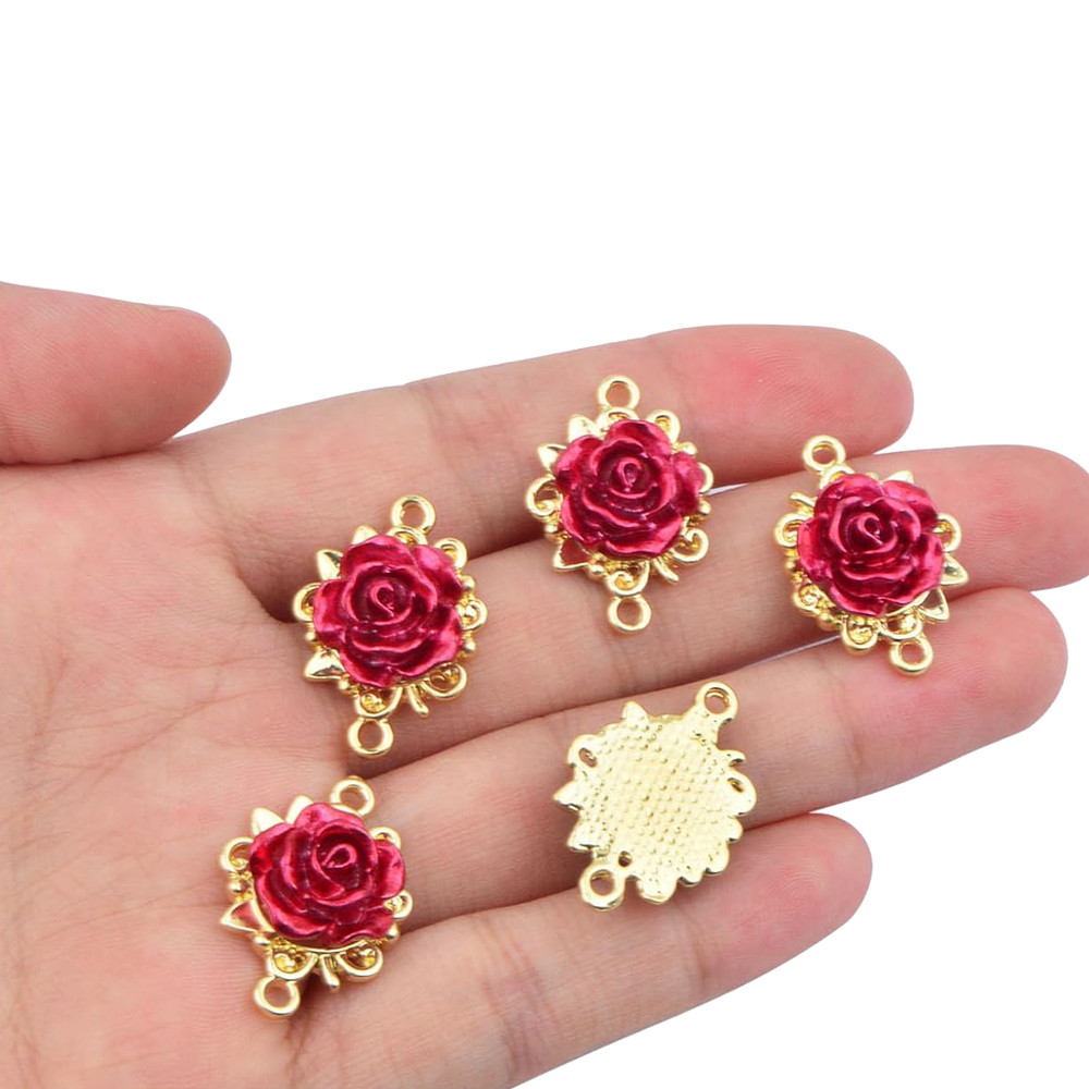 5/10 adet gül takılar 3D gül ç - Jewelry Making Loops incelemesi ve fiyatı