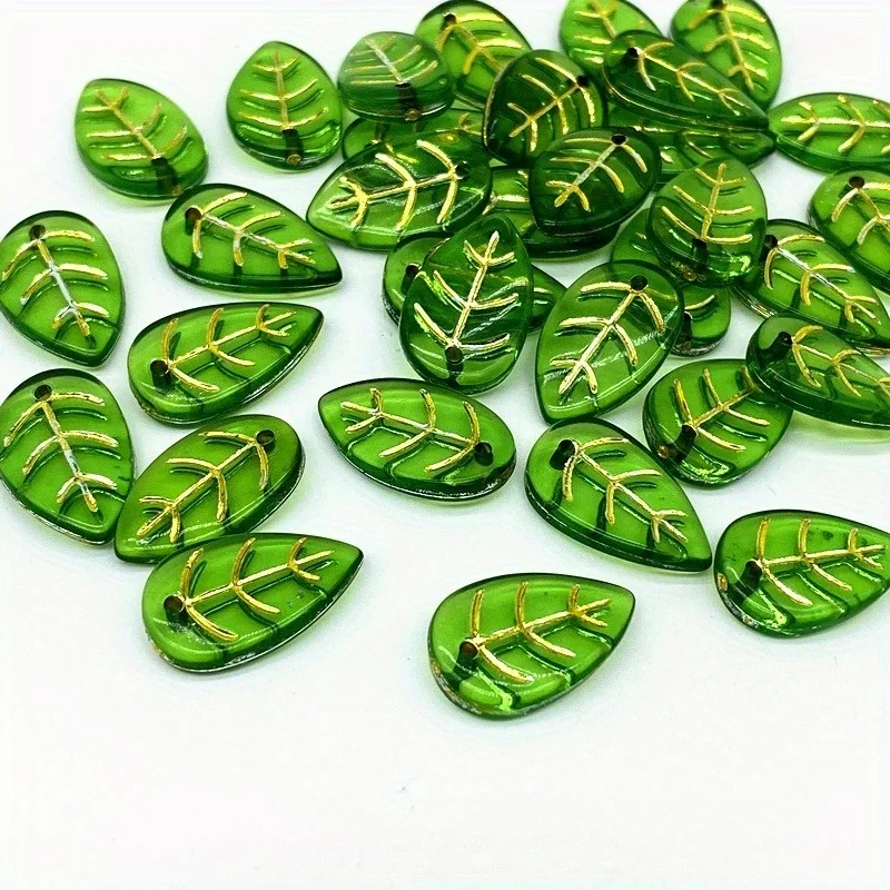 20 adet/grup Yeşil Küçük Yapra - Jewelry Making Education incelemesi ve fiyatı