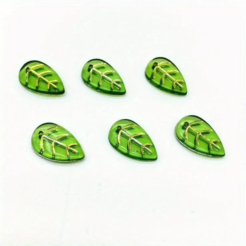 20 adet/grup Yeşil Küçük Yapra - Jewelry Making Education incelemesi ve fiyatı