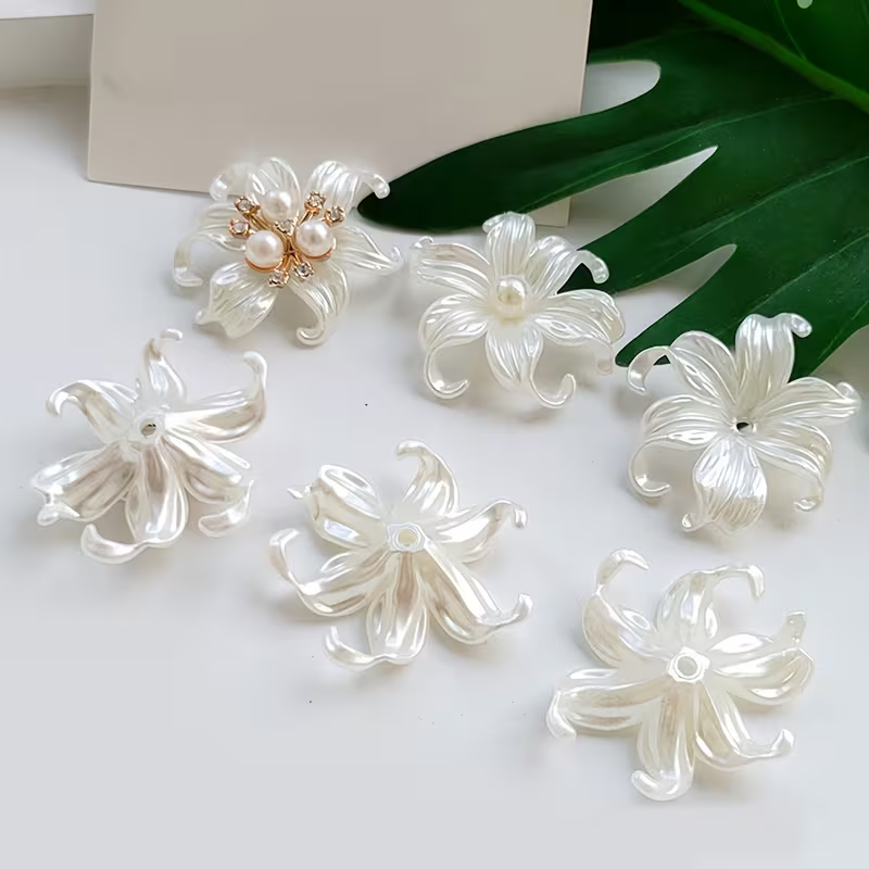 20 adet Beyaz Büyük Iris Çiçek - Jewelry Making Adults incelemesi ve fiyatı