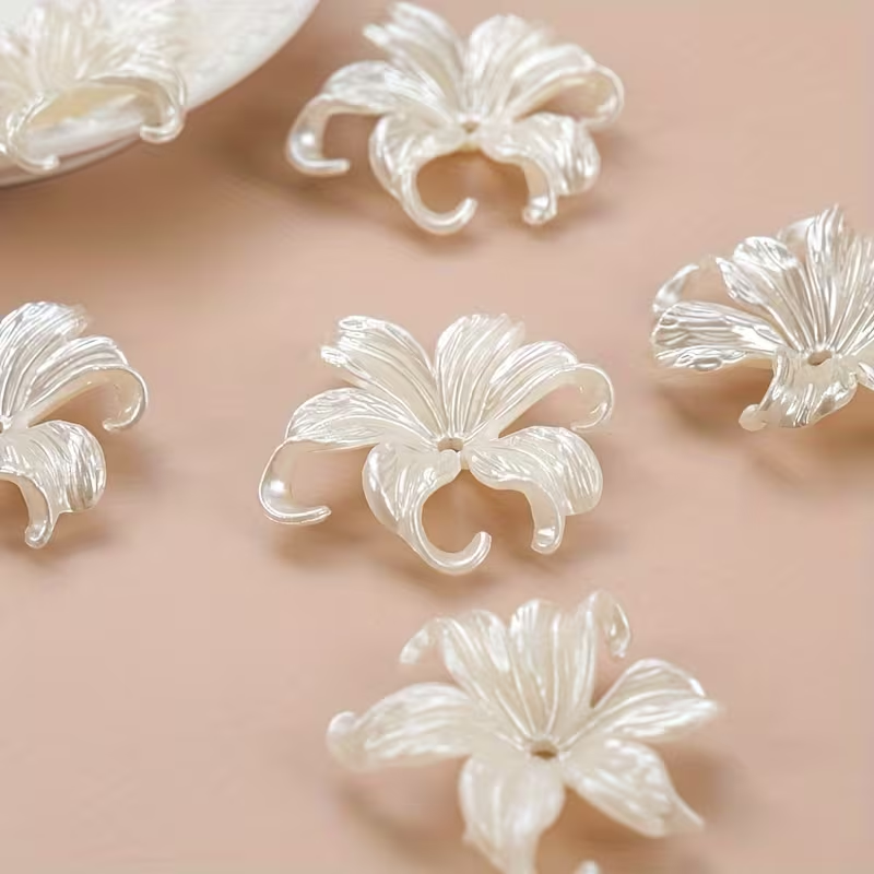 20 adet Beyaz Büyük Iris Çiçek - Jewelry Making Adults incelemesi ve fiyatı