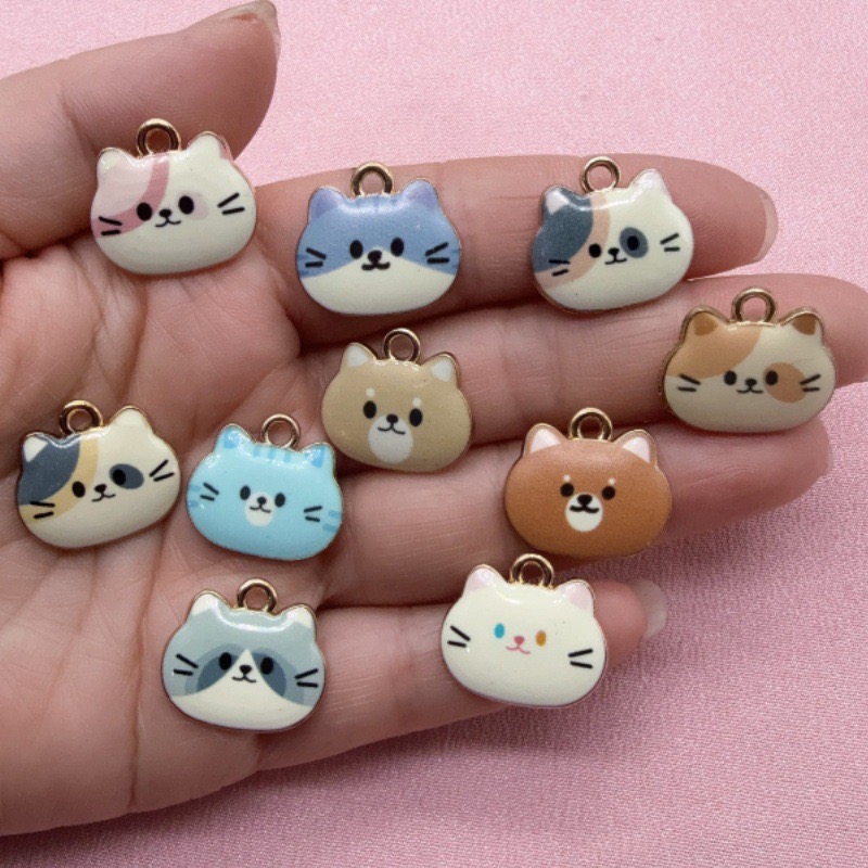 12 adet Baskılı Kedi Kafası Al - Jewelry Making Party incelemesi ve fiyatı